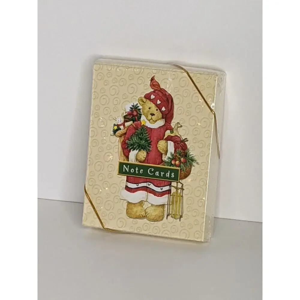 NEW Santa Bear Notecards Set of 16 Cute for Christmas Cards Invitations Blank
